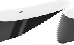 Mexen Lotos laisvai pastatoma vonia 150 x 75 cm, balta/juoda, persipylimas gun gray šlifuotas - 52051507775-66