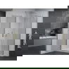 Mexen Pretoria pakreipiama dušo kabina 100 x 100 cm, Skaidrus, Chromo + dušo padėklas Flat - 852-100-100-01-00-4010