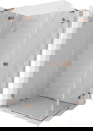 Mexen Lunar L Duo pakreipta dušo kabina kairė 100 x 80 cm, permatoma, rožinis auksas - 834L-100L-080P-60-00