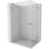 Mexen Lunar Duo atveriama dušo kabina 85 x 75 cm, permatoma, šepečiu poliruota varis - 834-085L-075P-65-00