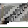 Mexen Roma varstoma dušo kabina 120 x 70 cm, grafitas, chromas + Flat padėklas, baltas - 854-120-070-01-40-4010
