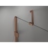 Mexen Lunar Duo dušo kabinos atveriamos durys 110 x 85 cm, skaidrios, šlifuota varis - 834-110L-085P-65-00