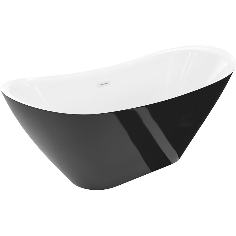 Mexen Lotos laisvai pastatoma vonia 170 x 75 cm, balta/juoda, baltas vandens perteklius - 52051707775-20