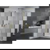 Mexen Pretoria pakreipiama dušo kabina 70 x 70 cm, Skaidrus, Auksinė + dušo padėklas Flat - 852-070-070-50-00-4010