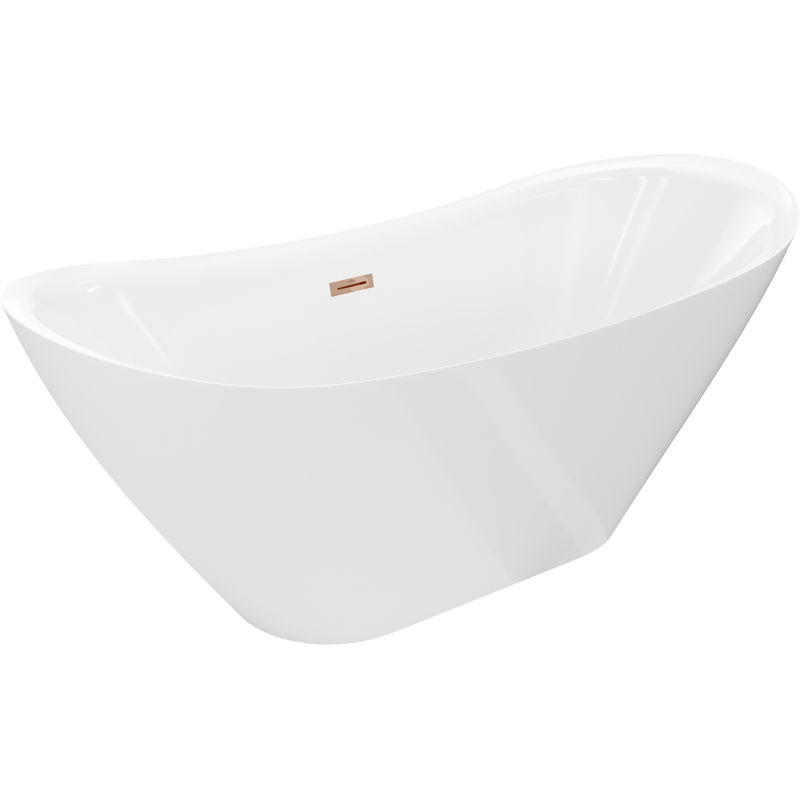 Mexen Lotos laisvai stovinti vonia 180 x 75 cm, balta, persidengia rožinis auksas - 52051807700-60