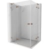 Mexen Lunar L Duo atveriamos dušo durys 105 x 85 cm, skaidrios, rožinio aukso spalvos - 834L-105L-085P-60-00