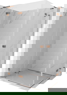 Mexen Lunar L Dviguba kairinė dušo kabina 105 x 85 cm, skaidri, rožinis auksas - 834L-105L-085P-60-00