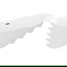 Mexen Lotos laisvai stovinti vonia 180 x 75 cm, balta, perpylimo anga šlifuota gun gray - 52051807700-66