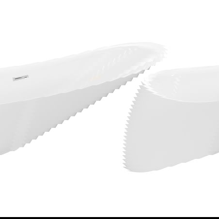 Mexen Lotos laisvai pastatoma vonia 180 x 75 cm, balta, matinio nikelio perpylimas - 52051807700-97