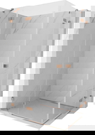 Mexen Lunar Duo kairioji atveriama dušo kabina 115 x 100 cm, permatoma, šlifuotas varis - 834-115L-100P-65-00