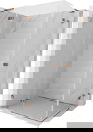 Mexen Lunar L Dviguba dušo kabina su kairinėmis durimis 115 x 85 cm, skaidri, rožinis auksas - 834L-115L-085P-60-00