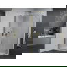 Mexen Pretoria atveriama dušo kabina 90 x 70 cm, permatoma, auksinė + Flat padėklas - 852-090-070-50-00-4010