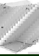 Mexen Lunar Duo kairys atveriamas dušo kabina 90 x 70 cm, permatomas, šlifuotas pilkas - 834-090L-070P-66-00