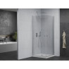 Mexen Pretoria Duo vonios kabina varstoma 70 x 70 cm, skaidri, chromuota + plokščias padėklas - 852-070-070-01-02-4010