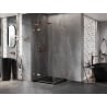 Mexen Lunar L Duo atsilenkianti dušo kabina 75 x 75 cm, skaidrus, šepetuota vario spalva - 834L-075L-075P-65-00