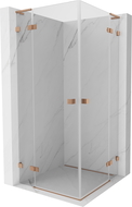 Mexen Lunar L Duo varstoma dušo kabina 80 x 80 cm, permatoma, valcavimo varis - 834L-080L-080P-65-00