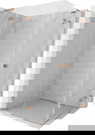 Mexen Lunar L Duo kairysis dušo kabina 90 x 70 cm, skaidri, šepečiu valyta varis - 834L-090L-070P-65-00