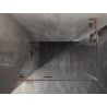 Mexen Lunar L Duo atveriamas dušo kabina 90 x 75 cm, permatomas, šlifuotas varis - 834L-090L-075P-65-00