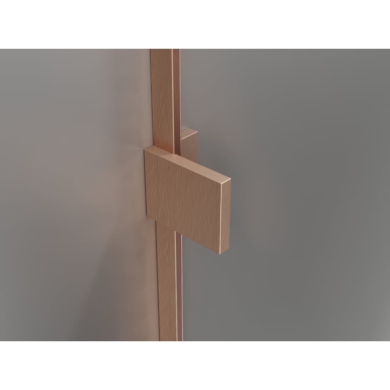 Mexen Lunar L Duo dušo kabina su atidaromomis durimis 95 x 95 cm, skaidri, šlifuotas varis - 834L-095L-095P-65-00