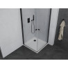 Mexen Pretoria Dviešlietis dušo kabina 80 x 80 cm, skaidrus, juodas + dušo padėklas Flat - 852-080-080-70-02-4010B
