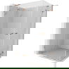 Mexen Lunar L Duo stumdomos dušo durys 100 x 95 cm, skaidrios, šlifuotas varis - 834L-100L-095P-65-00