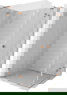 Mexen Lunar L Duo gretimoji dušo kabina, kairė 115 x 70 cm, skaidri, šlifuota varis - 834L-115L-070P-65-00