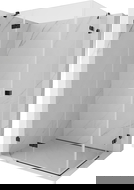 Mexen Lunar Duo kairė atveriama dušo kabina 110 x 85 cm, skaidri, juoda - 834-110L-085P-70-00