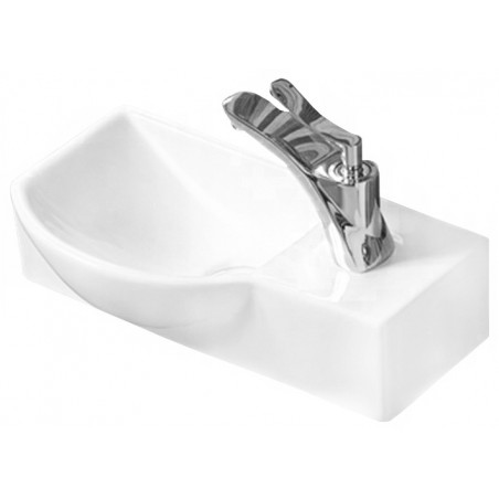 Mexen Hugo stalviršinis kairys praustuvas 40 x 22 cm, baltas - 21254000L