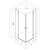Mexen Lunar L Duo dušo kabina atveriama 120 x 120 cm, permatomas, šlifuota varis - 834L-120L-120P-65-00
