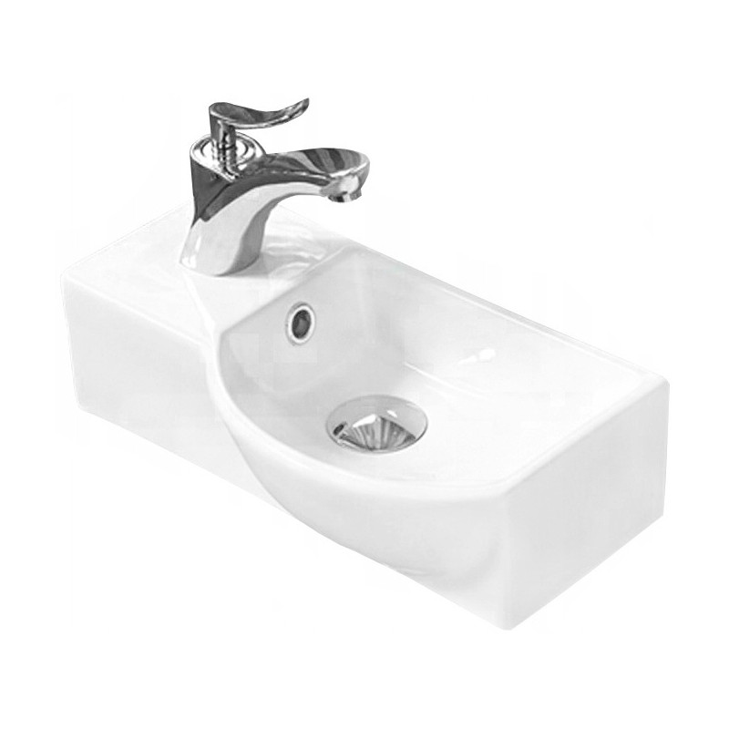 Mexen Hugo Praeintegruoto paviršiaus kriauklė dešinė 40 x 22 cm, balta - 21254000R