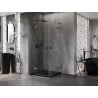 Mexen Lunar L Duo atveriamas dušo kambarys 70 x 70 cm, permatomas, šlifuotas pilkas - 834L-070L-070P-66-00