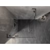 Mexen Lunar L Duo atveriamas dušo kambarys 70 x 70 cm, permatomas, šlifuotas pilkas - 834L-070L-070P-66-00