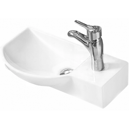 Mexen Hugo stalviršio kairysis praustuvas 45 x 24 cm, Balta - 21254500L