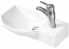 Mexen Hugo stalviršio kairysis praustuvas 45 x 24 cm, Balta - 21254500L