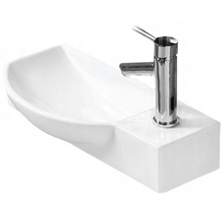 Mexen Hugo kairė stalviršio praustuvas 50 x 23 cm, baltas - 21255000L