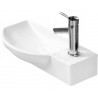 Mexen Hugo kairė stalviršio praustuvas 50 x 23 cm, baltas - 21255000L