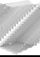 Mexen Lunar Duo kairinys varstomas dušo kabina 75 x 70 cm, skaidrus, šlifuotas nikelis - 834-075L-070P-97-00