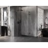 Mexen Lunar L Duo atveriama dušo kabina 95 x 95 cm, skaidri, šešėlinė pilka šeriuotu paviršiumi - 834L-095L-095P-66-00
