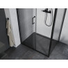 Mexen Apia stumiama dušo kabina 105 x 80 cm, permatomas, juoda - 840-105-080-70-00