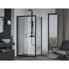 Mexen Apia stumdoma dušo kabina 120 x 80 cm, Skaidrus, Juoda - 840-120-080-70-00