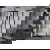 Mexen Apia stumdomos dušo durys 125 x 80 cm, permatomos, juodos - 840-125-080-70-00