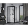 Mexen Apia stebima dušo kabina 140 x 80 cm, permatoma, juoda - 840-140-080-70-00