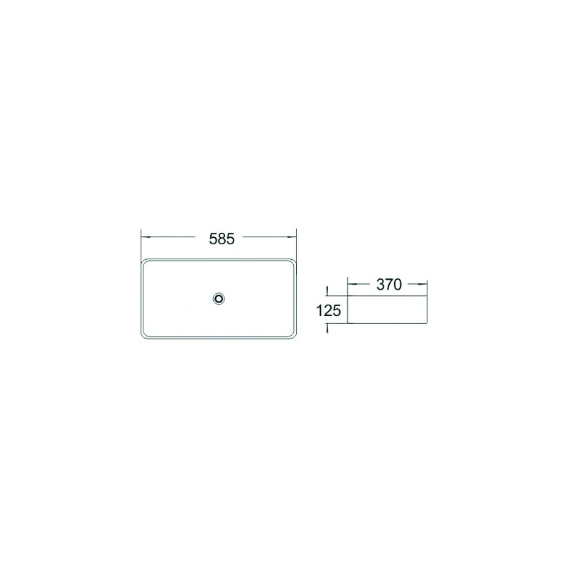 Mexen Catia praustuvas ant stalviršio 58 x 37 cm, baltas - 21315800