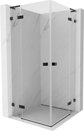 Mexen Lunar L Duo varstoma dušo kabina 70 x 70 cm, skaidri, juoda - 834L-070L-070P-70-00