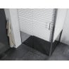 Mexen Apia slankiojanti dušo kabina 100 x 90 cm, baltos juostos, chromas - 840-100-090-01-20