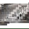Mexen Lunar L kairdus kabina atidaromoji kairioji 80 x 80 cm, skaidrus, baltas - 834L-080-080-20-00-L