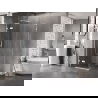 Mexen Lunar L kairdus kabina atidaromoji kairioji 80 x 80 cm, skaidrus, baltas - 834L-080-080-20-00-L