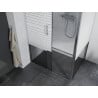 Mexen Apia stumdomos dušo durys 105 x 100 cm, baltos juostos, chromas - 840-105-100-01-20