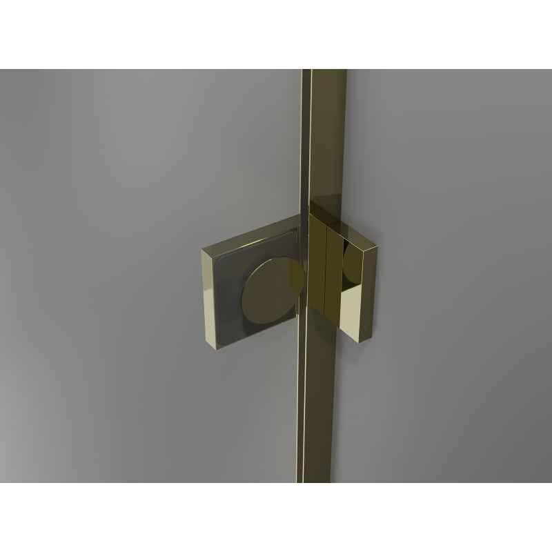 Mexen Lunar L left-side hinged shower cabin 100 x 70 cm, transparent, gold - 834L-100-070-50-00-L