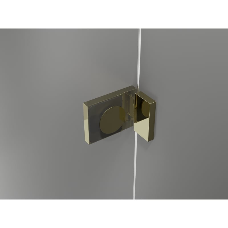 Mexen Lunar L left-side hinged shower cabin 100 x 70 cm, transparent, gold - 834L-100-070-50-00-L